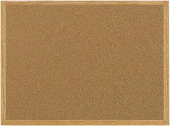 MasterVision - 24" Wide x 36" High Open Cork Bulletin Board - Natural (Color) - Industrial Tool & Supply