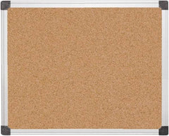 MasterVision - 24" Wide x 36" High Open Cork Bulletin Board - Natural (Color) - Industrial Tool & Supply