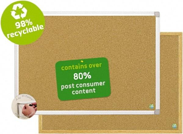 MasterVision - 24" Wide x 18" High Open Cork Bulletin Board - Natural (Color) - Industrial Tool & Supply
