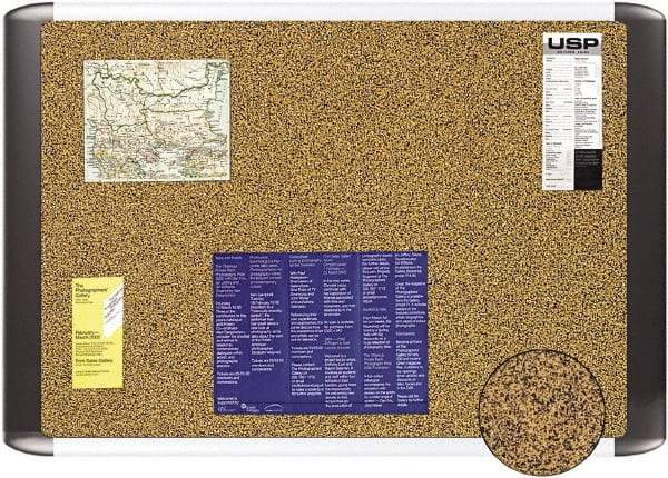 MasterVision - 72" Wide x 48" High Open Cork Bulletin Board - Tan - Industrial Tool & Supply