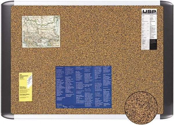 MasterVision - 48" Wide x 36" High Open Cork Bulletin Board - Tan - Industrial Tool & Supply