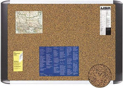 MasterVision - 48" Wide x 36" High Open Cork Bulletin Board - Tan - Industrial Tool & Supply