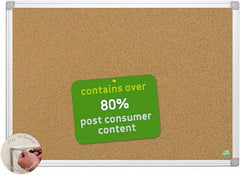 MasterVision - 72" Wide x 48" High Open Cork Bulletin Board - Natural (Color) - Industrial Tool & Supply