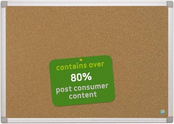 MasterVision - 36" Wide x 24" High Open Cork Bulletin Board - Natural (Color) - Industrial Tool & Supply