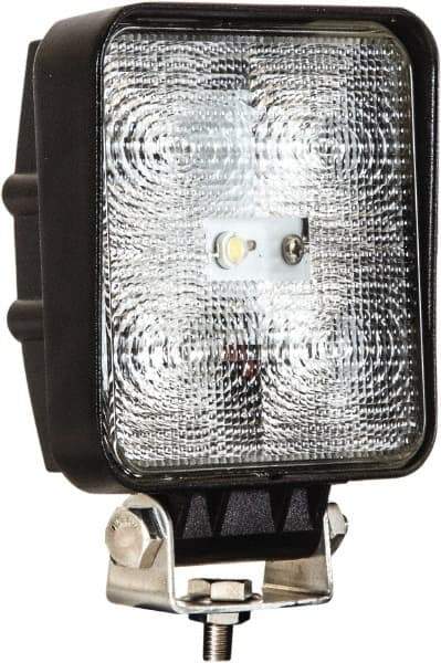 Buyers Products - 12 to 24 Volt, Clear Flood Beam Light - 1.2 Amps, 1,050 Lumens, 5 LED Lamp - Industrial Tool & Supply
