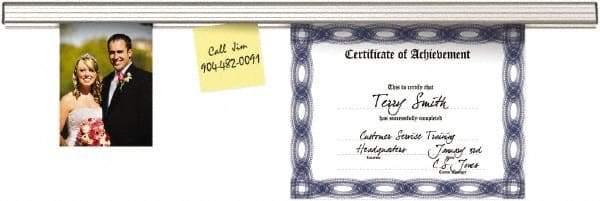 ADVANTUS - 48" Wide x 3/4" Deep x 1-1/2" High, Aluminum Literature Display Rail - Universal Aluminum, 1/8" Compartment Width x 48" Compartment Depth x 1-1/4" Compartment Height - Industrial Tool & Supply