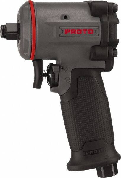 Proto - 1/2" Drive, 10,000 RPM, 635 Ft/Lb Torque Impact Wrench - Pistol Grip Handle, 1,650 IPM, 4.5 CFM, 90 psi, 1/4" NPT Inlet - Industrial Tool & Supply