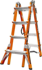 Little Giant Ladder - 14 Steps, 15' High, Type IA Rating, Fiberglass Multi-Use Ladder - 300 Lb Load Capacity, 29" Base Width - Industrial Tool & Supply