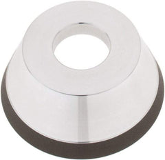 Tru-Maxx - 95mm Diam, 1-1/4" Hole Size, 1" Overall Thickness, 220 Grit, Type 11V9, Tool & Cutter Grinding Wheel - Very Fine Grade, Diamond - Industrial Tool & Supply