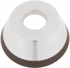 Tru-Maxx - 95mm Diam, 1-1/4" Hole Size, 1" Overall Thickness, 100 Grit, Type 11V9, Tool & Cutter Grinding Wheel - Fine Grade, CBN - Industrial Tool & Supply