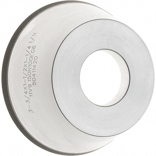 Tru-Maxx - 95mm Diam, 1-1/4" Hole Size, 1" Overall Thickness, 150 Grit, Type 11V9, Tool & Cutter Grinding Wheel - Very Fine Grade, CBN - Industrial Tool & Supply