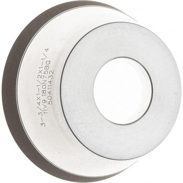 Tru-Maxx - 95mm Diam, 1-1/4" Hole Size, 1" Overall Thickness, 180 Grit, Type 11V9, Tool & Cutter Grinding Wheel - Very Fine Grade, Diamond - Industrial Tool & Supply