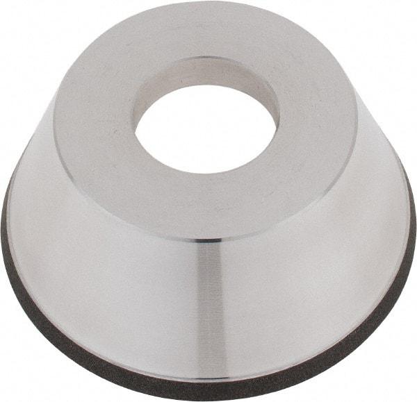 Tru-Maxx - 95mm Diam, 1-1/4" Hole Size, 1" Overall Thickness, 100 Grit, Type 11V9, Tool & Cutter Grinding Wheel - Fine Grade, CBN - Industrial Tool & Supply