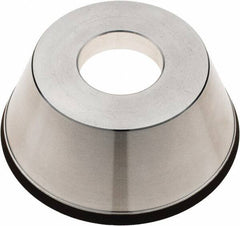 Tru-Maxx - 95mm Diam, 1-1/4" Hole Size, 1" Overall Thickness, 100 Grit, Type 11V9, Tool & Cutter Grinding Wheel - Fine Grade, CBN - Industrial Tool & Supply