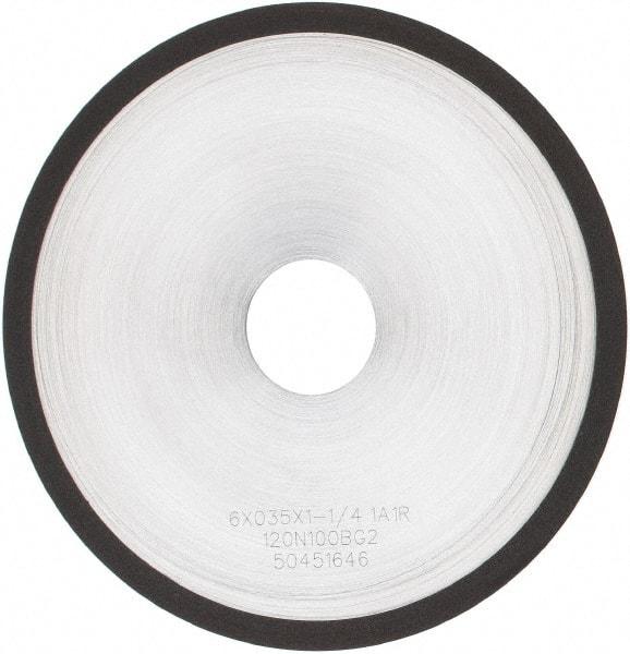 Tru-Maxx - 6" 120 Grit Diamond Cutoff Wheel - 0.035" Thick, 1-1/4" Arbor, Use with Angle Grinders - Industrial Tool & Supply