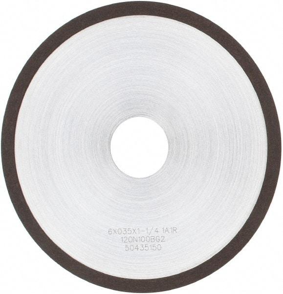 Tru-Maxx - 6" 120 Grit Diamond Cutoff Wheel - 0.035" Thick, 1-1/4" Arbor, Use with Angle Grinders - Industrial Tool & Supply