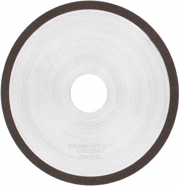 Tru-Maxx - 6" 100 Grit Diamond Cutoff Wheel - 0.035" Thick, 1-1/4" Arbor, Use with Angle Grinders - Industrial Tool & Supply