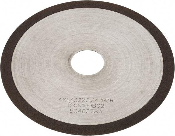 Tru-Maxx - 4" 120 Grit Diamond Cutoff Wheel - 1/32" Thick, 3/4" Arbor, Use with Angle Grinders - Industrial Tool & Supply