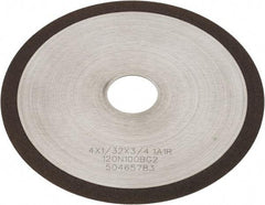 Tru-Maxx - 4" 120 Grit Diamond Cutoff Wheel - 1/32" Thick, 3/4" Arbor, Use with Angle Grinders - Industrial Tool & Supply