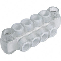 Panduit - 4 Port, 6 AWG Compatible, Tap Connector - 3.91" OAL x 2.63" OAW x 1.36" OAH, Clear - Industrial Tool & Supply