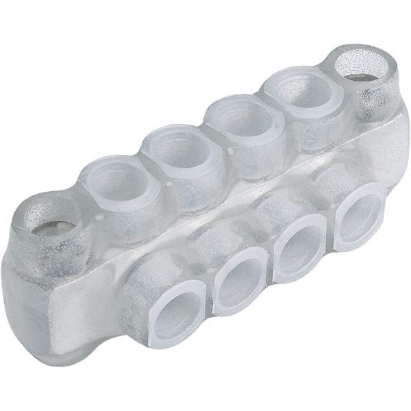 Panduit - 2 Port, 2/0 to 14 AWG Compatible, Tap Connector - 1.52" OAL x 1.31" OAW x 1.36" OAH, Clear - Industrial Tool & Supply