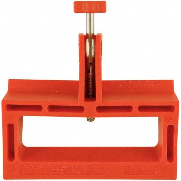 Panduit - Nylon Large Handle Circuit Breaker Lockout - 3/8 Max Cord Diam, 1 Padlock, 1 Circuit - Industrial Tool & Supply