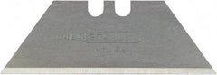 Stanley - 500 Piece High Carbon Steel Utility Knife Blade - 62mm OAL, 2.438" Blade Length, 0.024" Blade Thickness - Industrial Tool & Supply