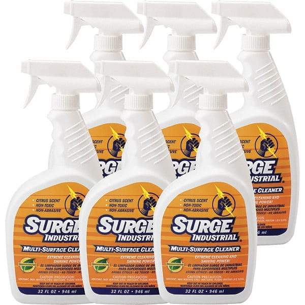 Surge Industrial - 32 oz Spray Bottle All-Purpose Cleaner - Liquid, Neutral pH, Citrus - Industrial Tool & Supply
