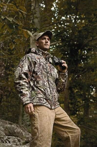 DeWALT - Size 2XL Heated & Cold Weather Jacket - Camouflage, Polyester, Zipper Closure, 58" Chest - Industrial Tool & Supply