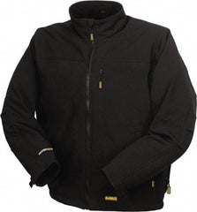 DeWALT - Size S Heated & Cold Weather Jacket - Black, Polyester, Zipper Closure, 42" Chest - Industrial Tool & Supply
