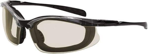 CrossFire - +1.5, Clear Lenses, Scratch Resistant, Framed Magnifying Safety Glasses - UV Protection, Black Frame - Industrial Tool & Supply