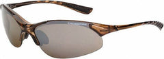 CrossFire - Brown Flash Mirror Lenses, Framed Safety Glasses - Scratch Resistant, Crystal Brown Frame, Size Universal, Wrap Around - Industrial Tool & Supply