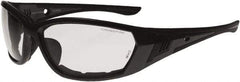 CrossFire - Smoke Lenses, Framed Safety Glasses - Anti-Fog, Gray Frame, Size Universal, Wrap Around - Industrial Tool & Supply