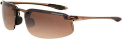 CrossFire - +2.5, Brown Lenses, Scratch Resistant, Frameless Magnifying Safety Glasses - UV Protection - Industrial Tool & Supply