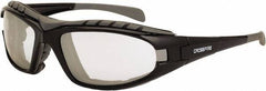 CrossFire - Indoor/Outdoor Lenses, Framed Safety Glasses - Anti-Fog, Black Frame, Size Universal, Wrap Around - Industrial Tool & Supply