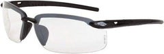 CrossFire - Clear Lenses, Framed Safety Glasses - Scratch Resistant, Gray Frame, Size Universal, Wrap Around - Industrial Tool & Supply