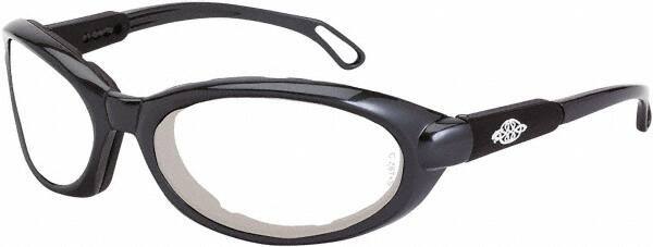 CrossFire - Clear Lenses, Framed Safety Glasses - Anti-Fog, Gray Frame, Size Universal, Wrap Around - Industrial Tool & Supply