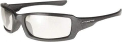 CrossFire - Indoor/Outdoor Lenses, Framed Safety Glasses - Scratch Resistant, Gray Frame, Size Universal, Wrap Around - Industrial Tool & Supply