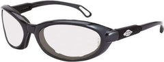 CrossFire - Indoor/Outdoor Lenses, Framed Safety Glasses - Anti-Fog, Gray Frame, Size Universal, Wrap Around - Industrial Tool & Supply