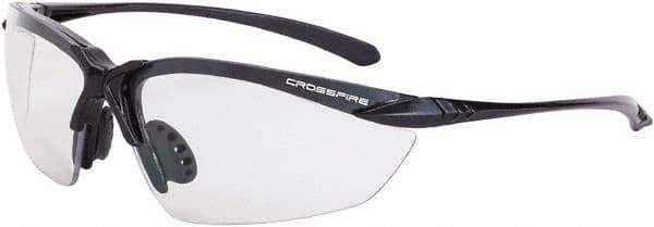 CrossFire - Indoor/Outdoor Lenses, Framed Safety Glasses - Scratch Resistant, Gray Frame, Size Universal, Wrap Around - Industrial Tool & Supply