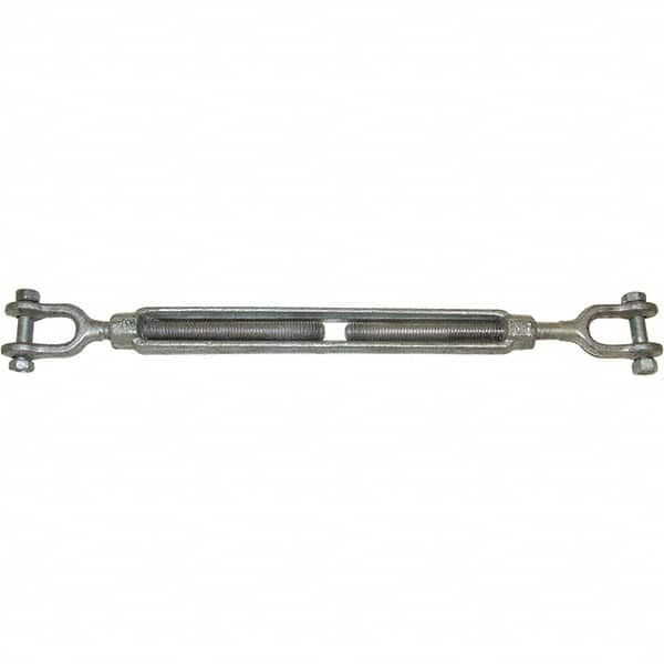 CM - 15,200 Lb Load Limit, 1-1/4" Thread Diam, 12" Take Up, Forged Steel Turnbuckle Body Turnbuckle - Industrial Tool & Supply