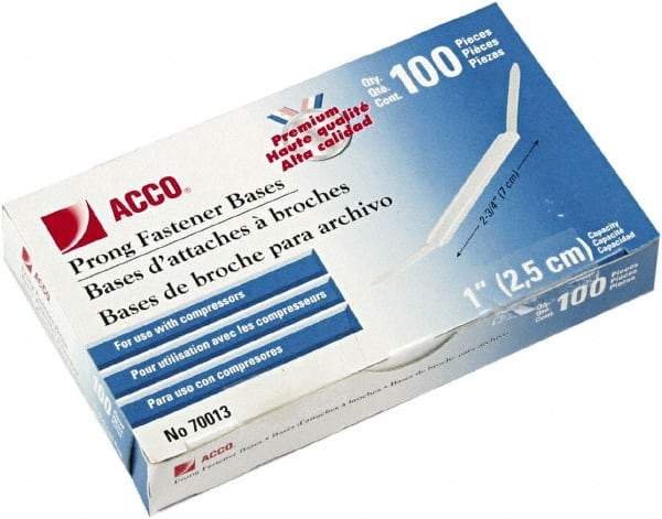 ACCO - 100 Piece Paper File Fasteners - 5-1/2" Long - Industrial Tool & Supply