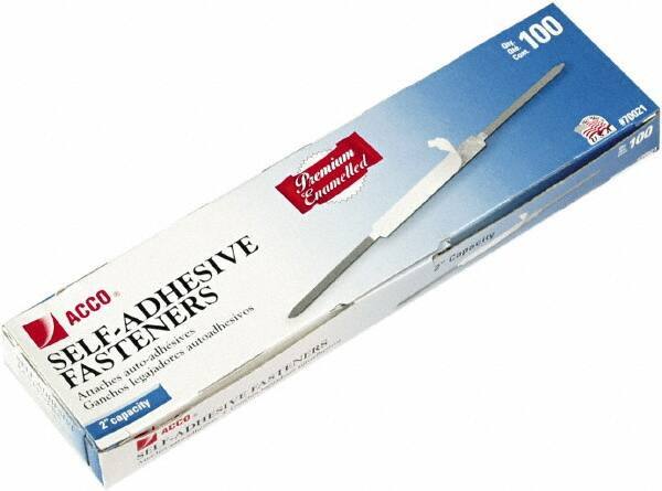 ACCO - 100 Piece Paper File Fasteners - 7.6" Long - Industrial Tool & Supply