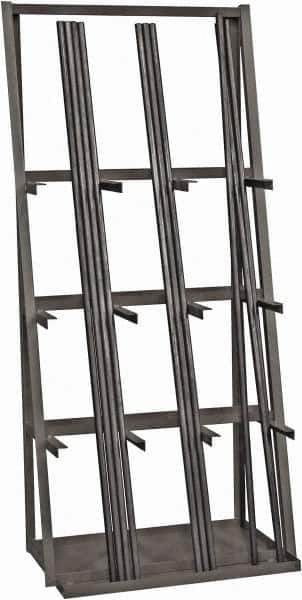 Durham - 3 Bay, 3,000 Lb Capacity, Gray Vertical Bar Storage Rack - 36" Wide x 84" High x 24" Deep - Industrial Tool & Supply