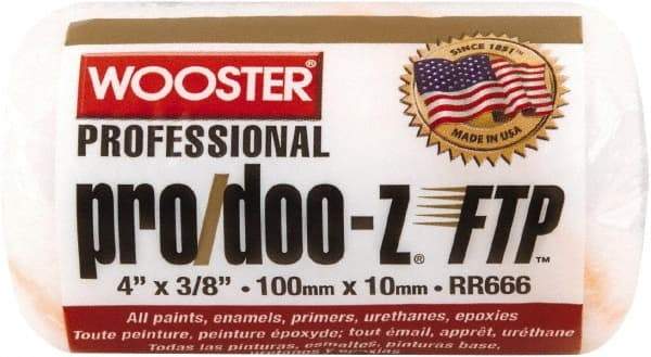 Wooster Brush - 3/8" Nap, 4" Wide Paint Roller - Medium Texture, Woven - Industrial Tool & Supply