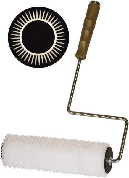 Wooster Brush - 9/16" Spiked Roller, 9" Wide Paint Roller & Frame - Smooth Texture, Polyethylene - Industrial Tool & Supply