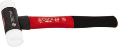 Osca - 8 oz Head 1-19/64" Face Diam Aluminum Soft Face Dead Blow Hammer with Tips - 12" OAL, Aluminum Alloy Handle with Rubber Grips - Industrial Tool & Supply