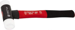 Osca - 13 oz Head 1-1/2" Face Diam Aluminum Soft Face Dead Blow Hammer with Tips - 12-39/64" OAL, Aluminum Alloy Handle with Rubber Grips - Industrial Tool & Supply