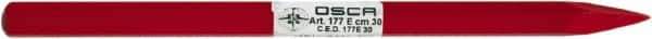 Osca - 12" OAL x 13/32" Blade Width Brick Chisel - Forged Steel Handle - Industrial Tool & Supply