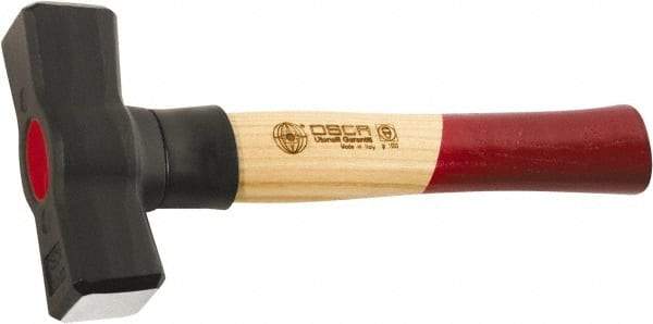 Osca - 2-13/64 Lb Head, 10" Long Sledge Hammer - Carbon Steel Head, 1.8" Face Diam, 4.8" Long Head, Wood Handle - Industrial Tool & Supply